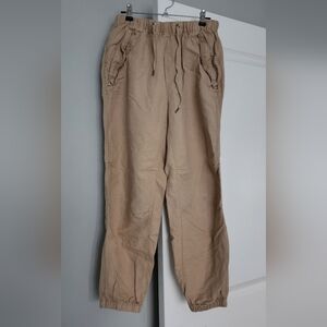 Gap Tan Linen Cotton Utility Jogger Pants XS